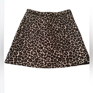 Anthropologie Graceann Leopard Skirt